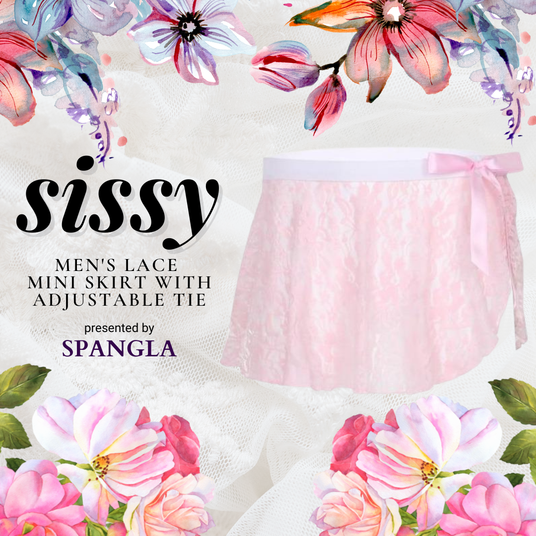 Cover Up or Add It to Your Lingerie Look – the SISSY Lace Mini Skirt for Men!