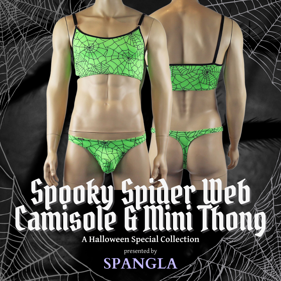 Tangled Up with Spangla's Spook-tacular Spider Web Camisole Bra Top an