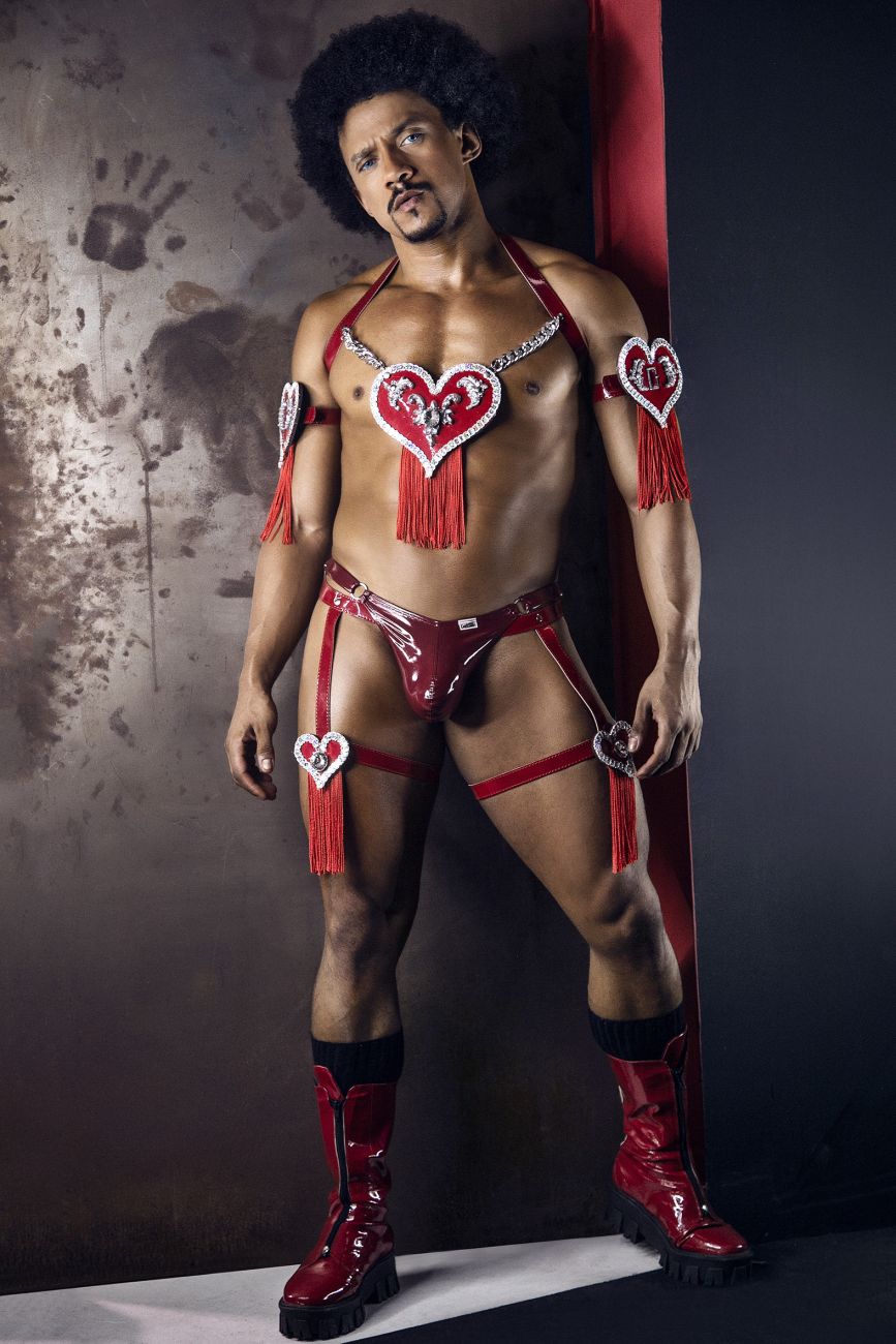 CandyMan 99819 Dom Thongs with Chains Gloss Wine