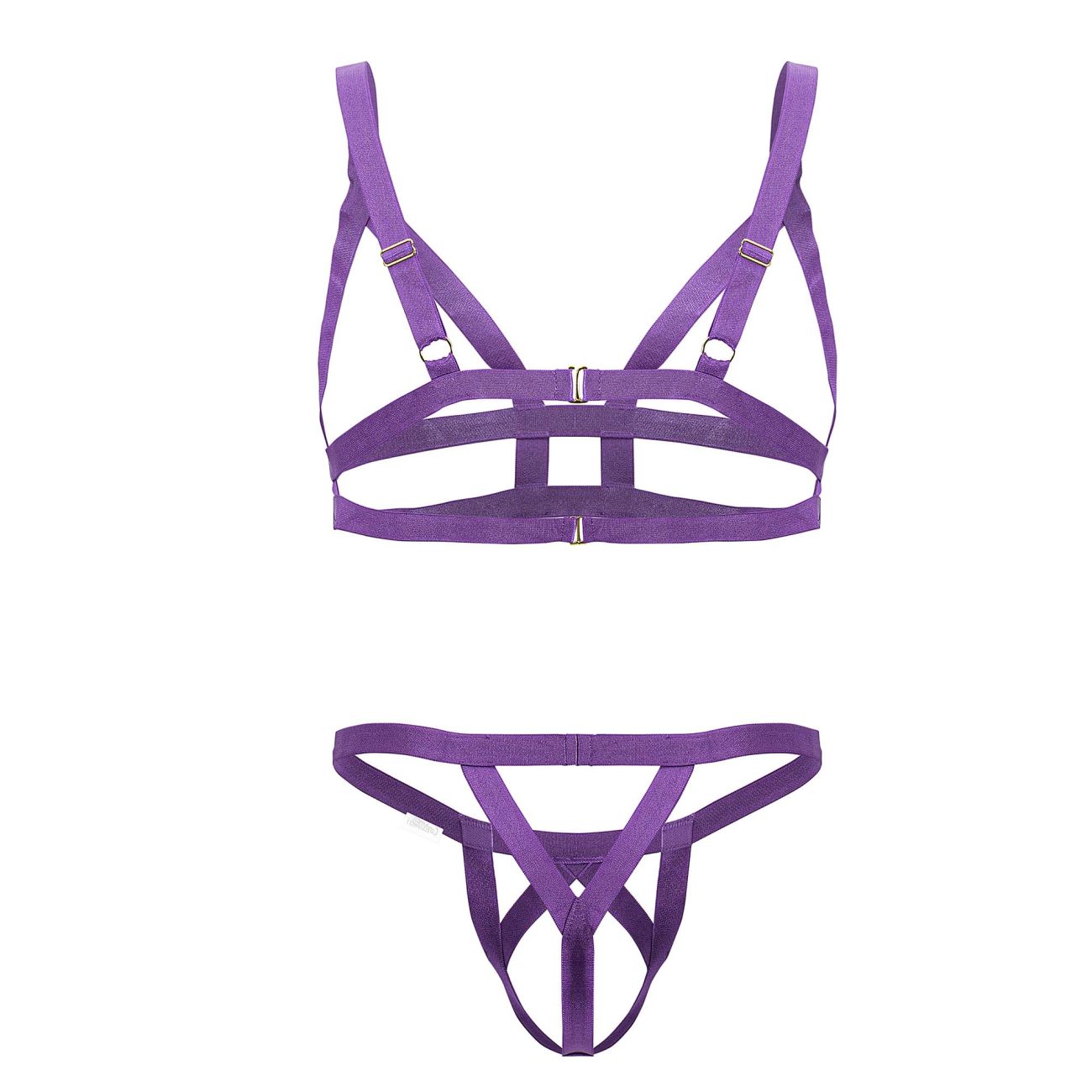 CandyMan 99822 Two Piece Lingerie Outfit Violet