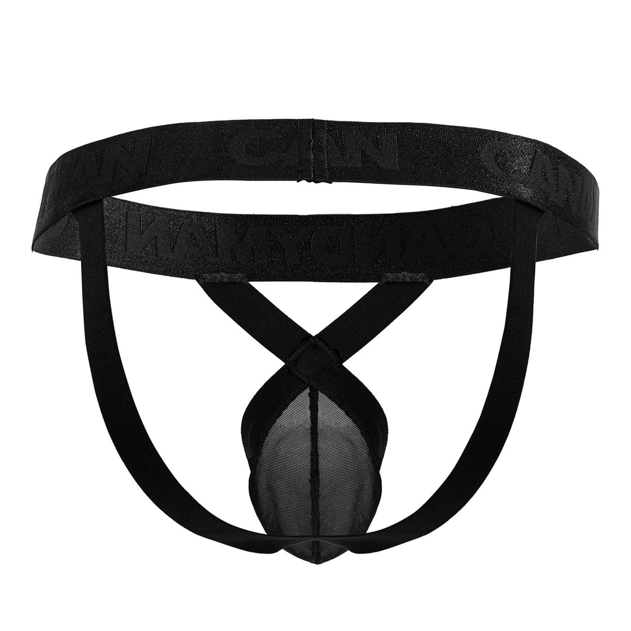 CandyMan 99847 Mens Mesh Jockstrap Thong Black