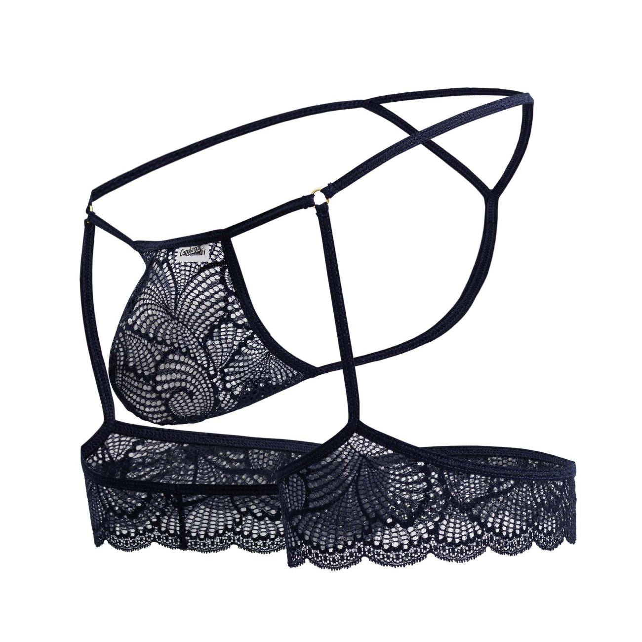 CandyMan 99906 Mens Sexy Garter Lace Thongs Navy