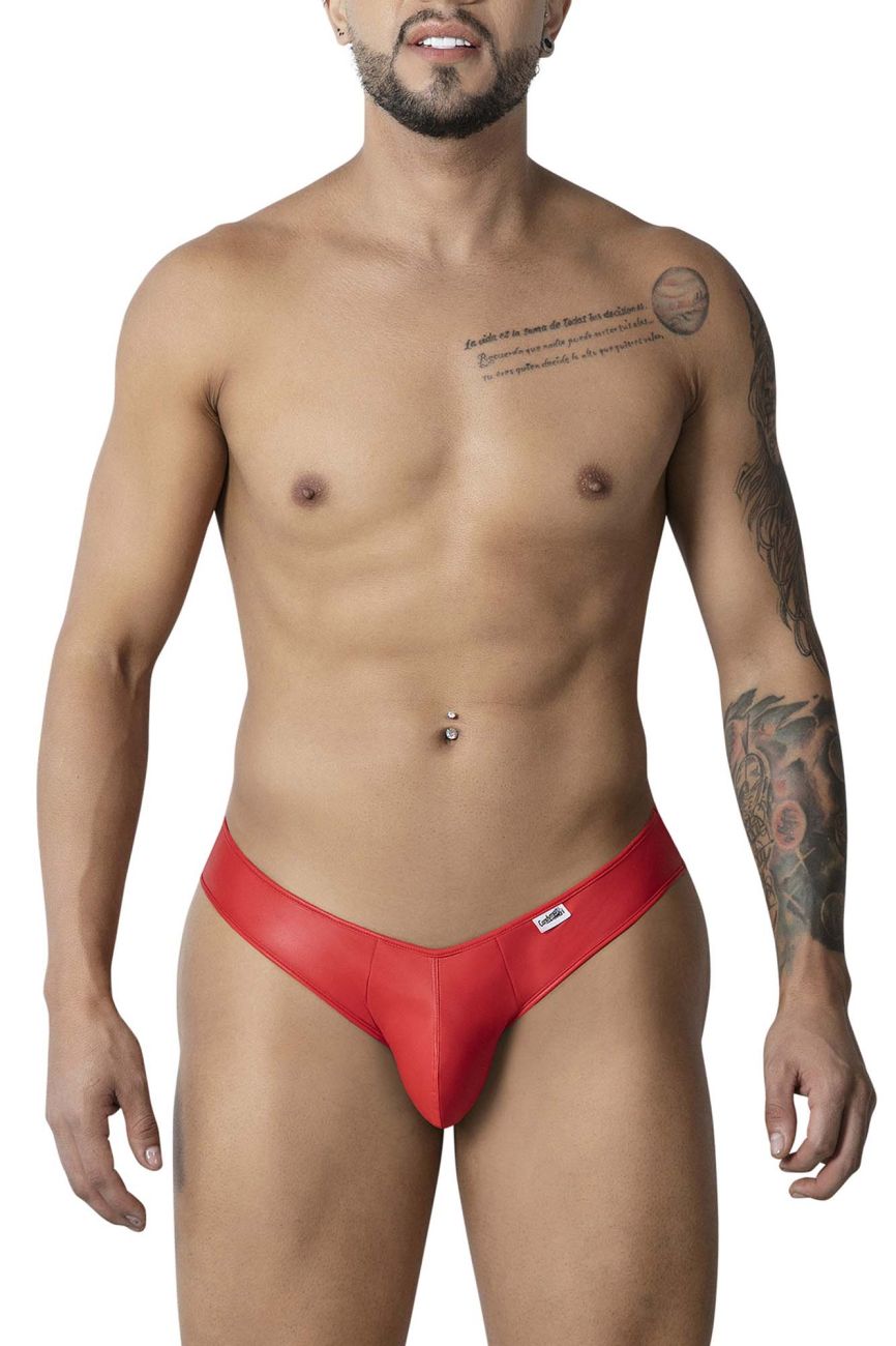 CandyMan 99908 Mens Heart Cut Out Back Briefs Red