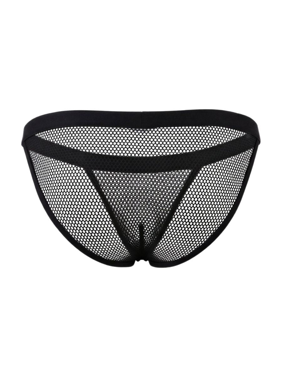 CandyMan 99933 Mens Sexy See-Through Mesh Bikini Black Mesh