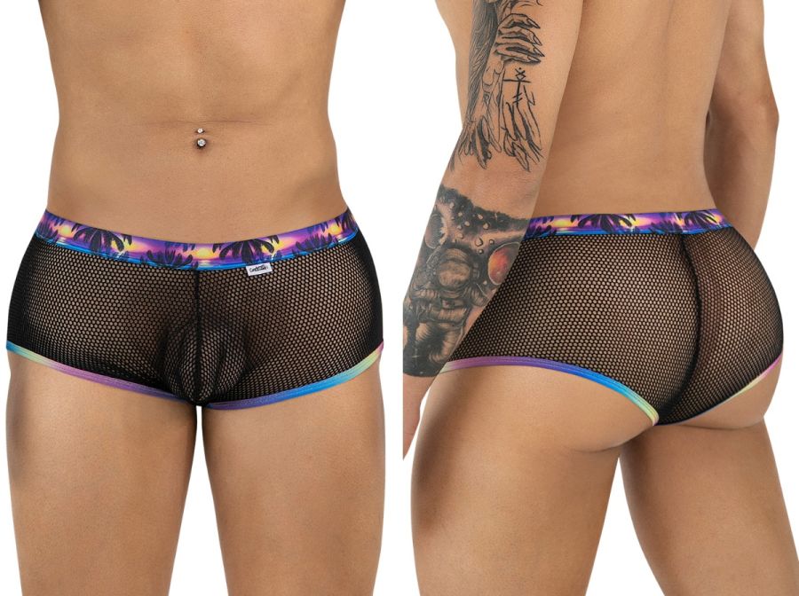 CandyMan 99934 Mens Bold & Daring Palm Trees and Mesh Trunks Black