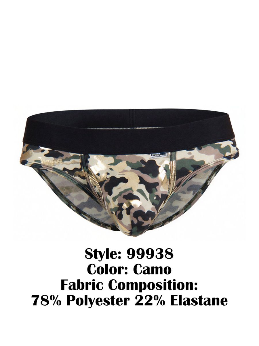 CandyMan 99938 Mens Classic Briefs with Modern Fit Camouflage