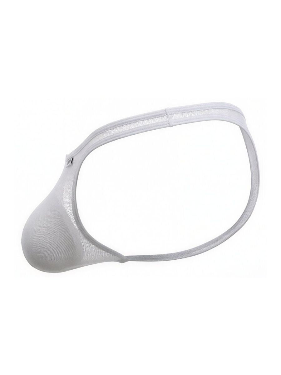 CandyMan 99954 Mens Minimal Barely There Thongs White Mesh Plus Sizes