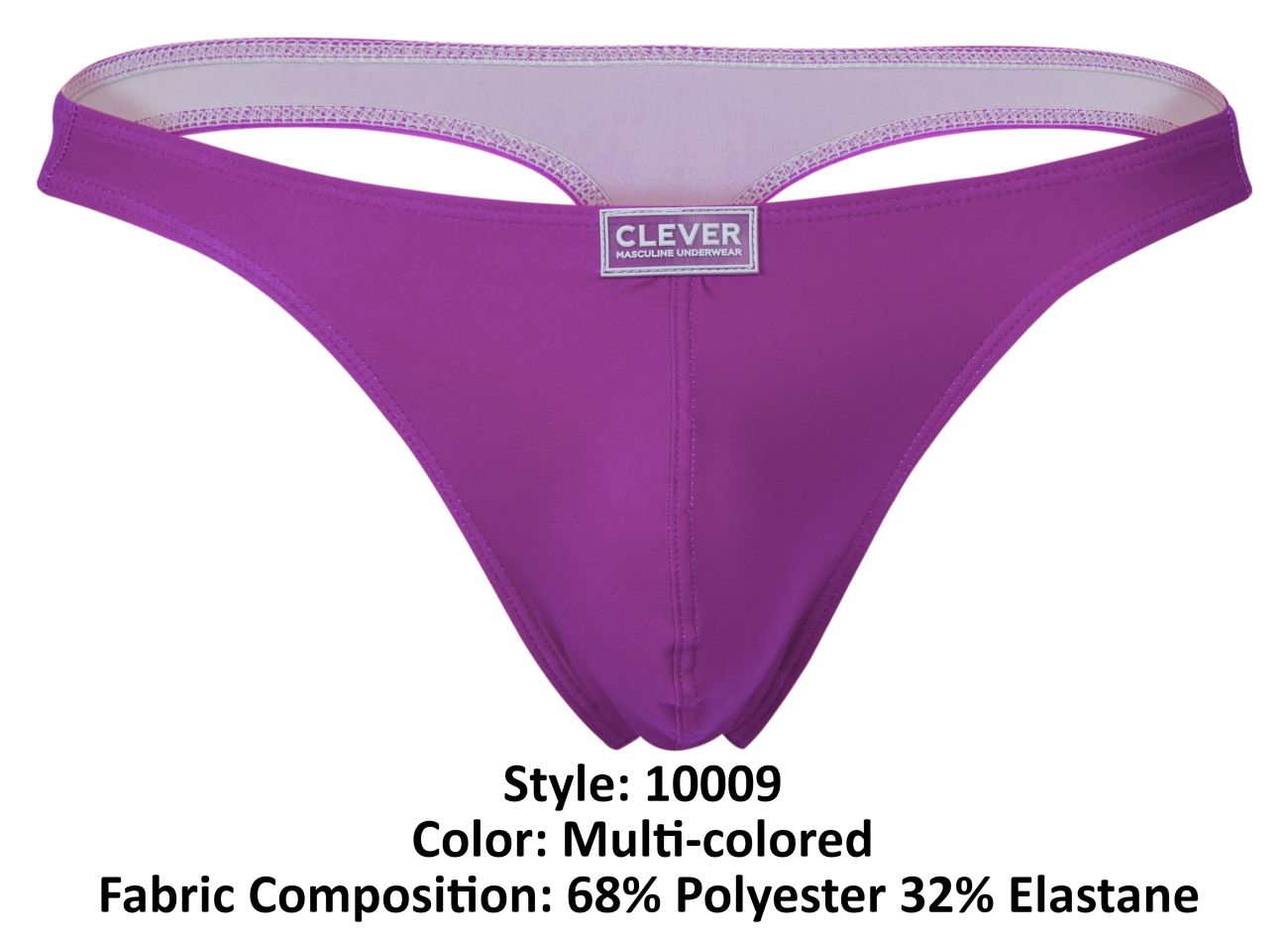 Clever 10009 7PK Mens Colouful Pride Multi Pack Thongs All Colours Included