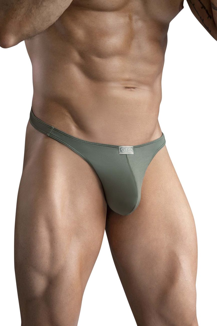 Clever 1745 Optimo Mens Sleek Soft Thong Green