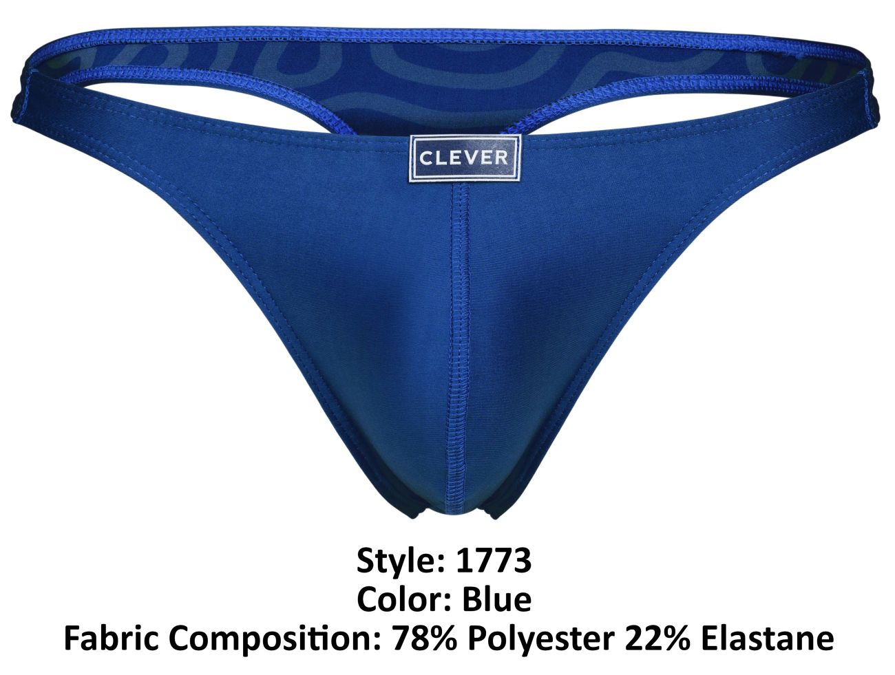 Clever 1773 Cactus Male Sleek Thong Blue