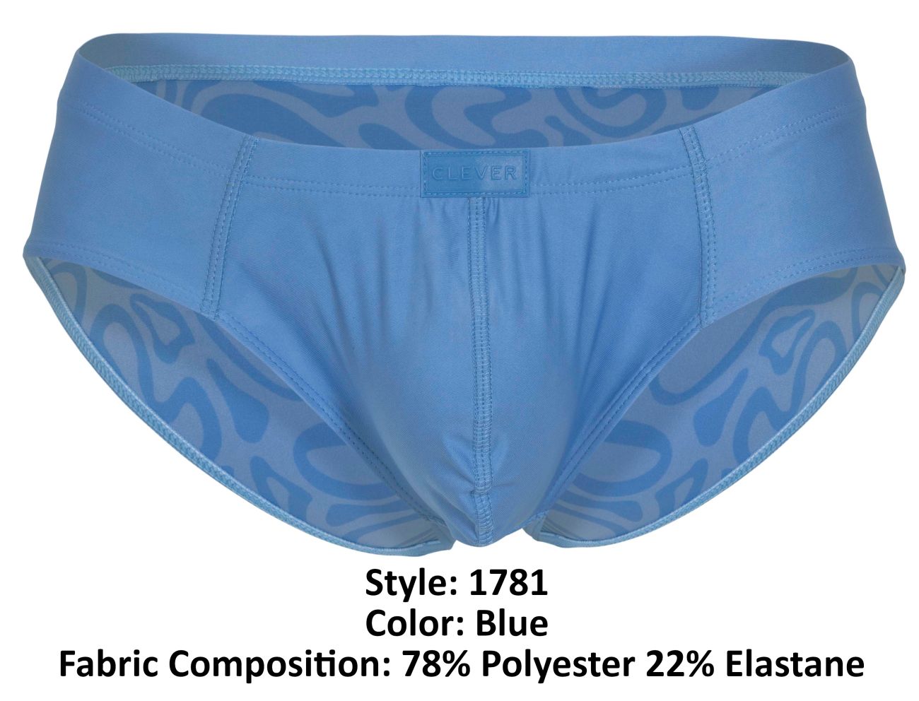 Clever 1781 Maya Mens Minimalist Look Briefs Blue