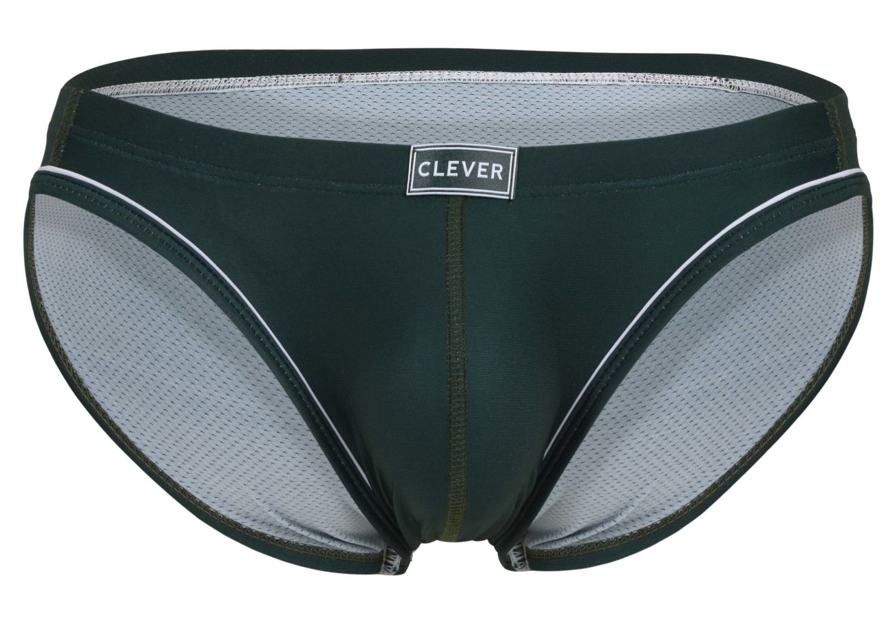 Clever 1782 Argovia Mens Piping Trim Briefs Dark Green