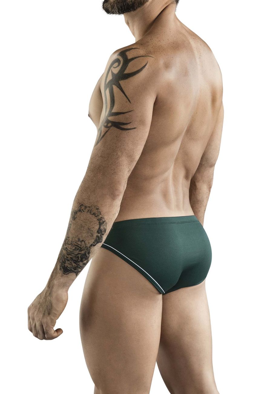 Clever 1782 Argovia Mens Piping Trim Briefs Dark Green