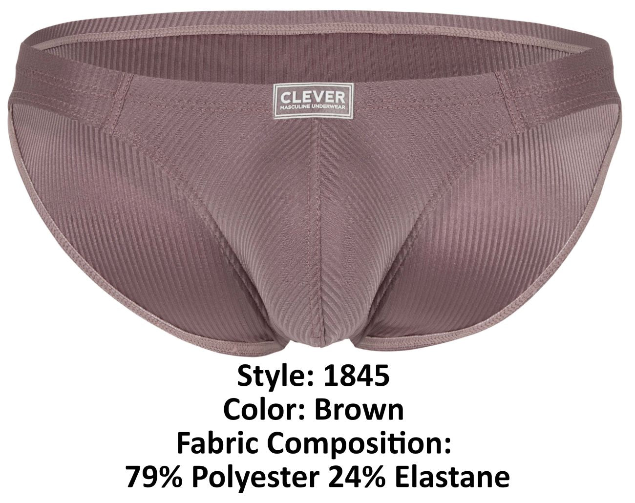 Clever 1845 Aura Mens Sleek & Soft Bikini Brief Brown