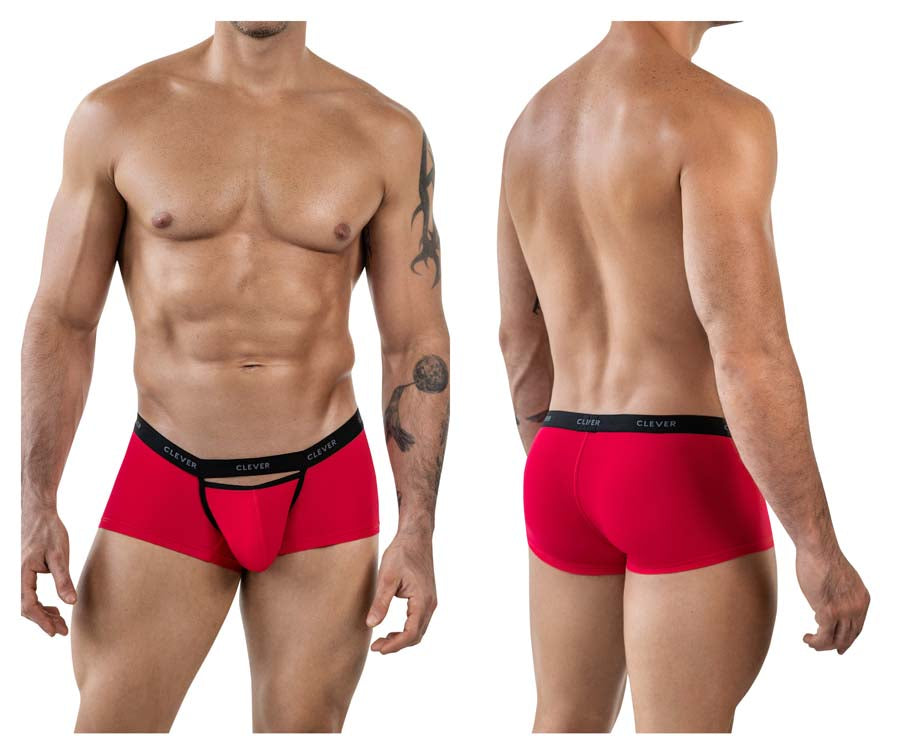 Clever 1866  Mens Tokio Cut Out Front Trunks Red