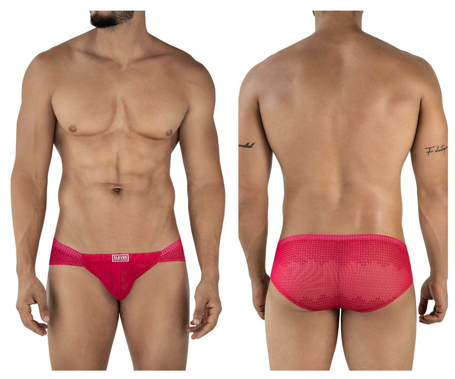 Clever 2016 Mosaico Mens Light Weight Breathable Briefs Red