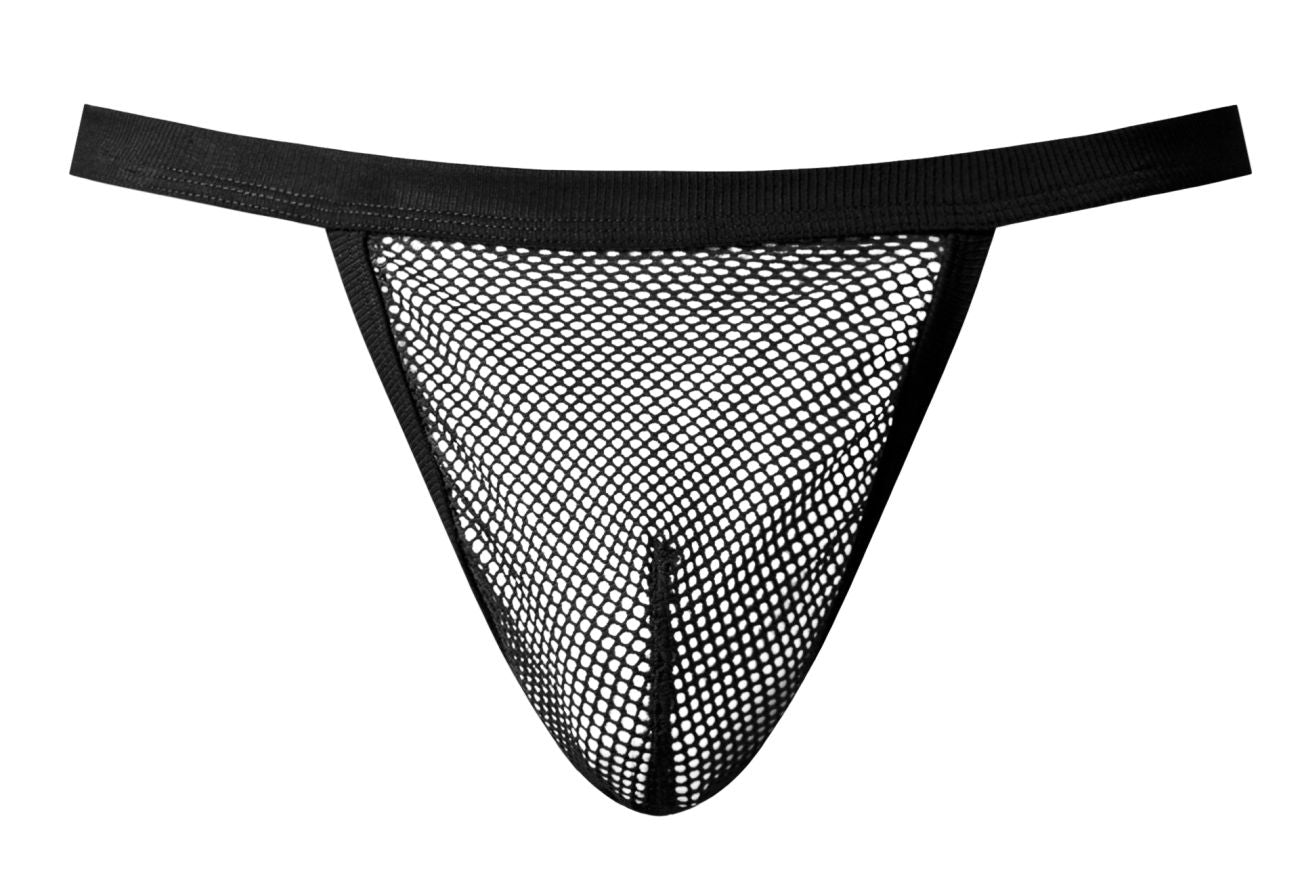Male Power 449-11C Mens See Through Fishnet G-String Black