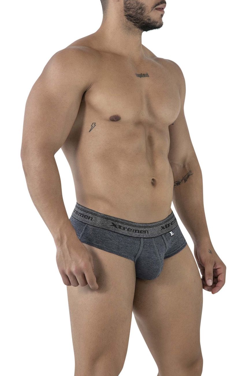 Xtremen 41315 Mens Cotton Blend Wide Side Briefs Cross