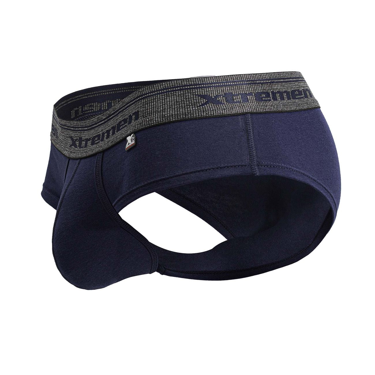 Xtremen 41315 Mens Cotton Blend Wide Side Briefs Navy
