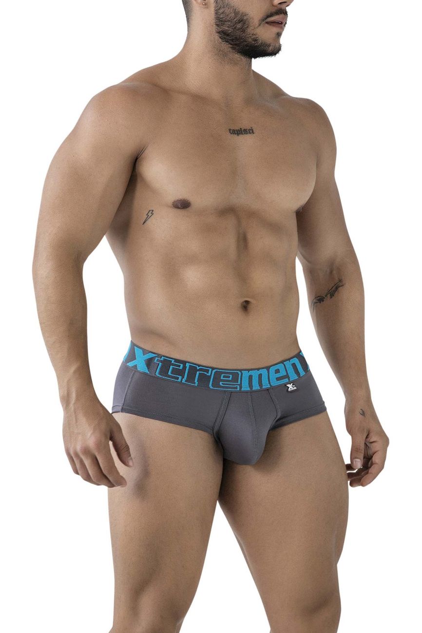 Xtremen 41316 Mens Comfortable Microfiber Briefs Gray
