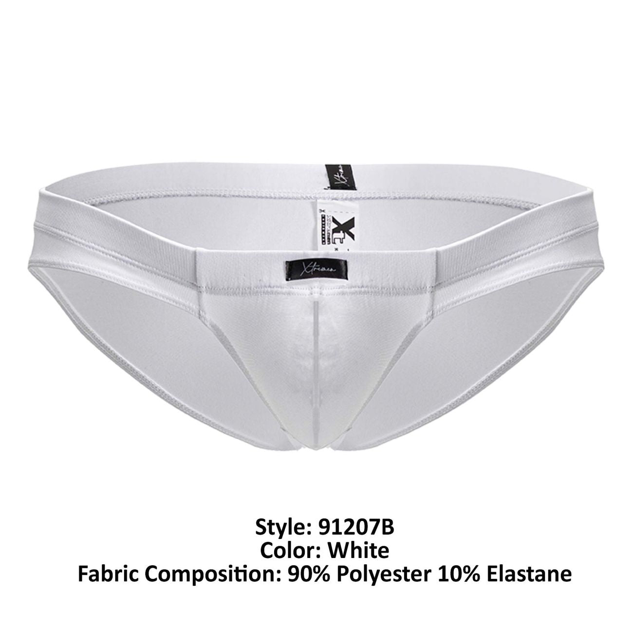 Xtremen 91207B Microfiber Mens Silky Briefs White