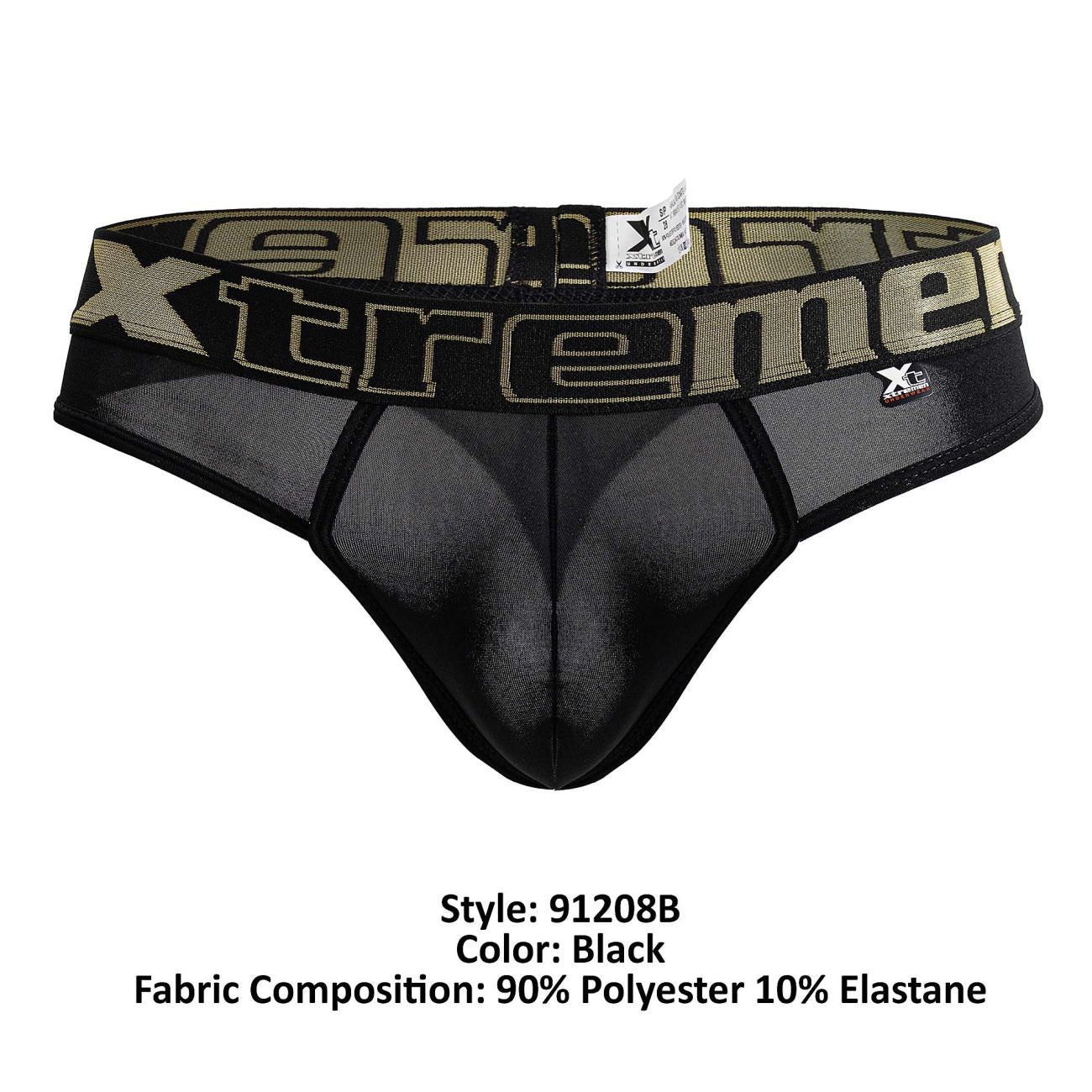 Xtremen 91208B Microfiber Mens Thongs Black