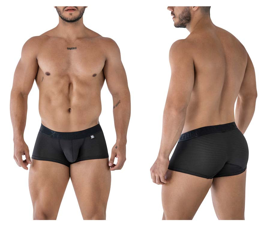 Xtremen 91209B Mens Soft and Supple Microfiber Trunks Black