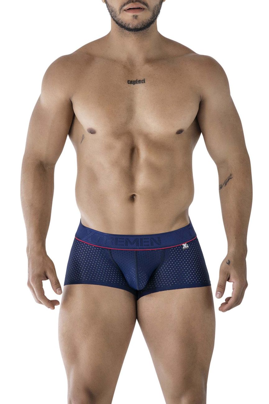 Xtremen 91212B Mens Breathable Microfiber Trunks Navy