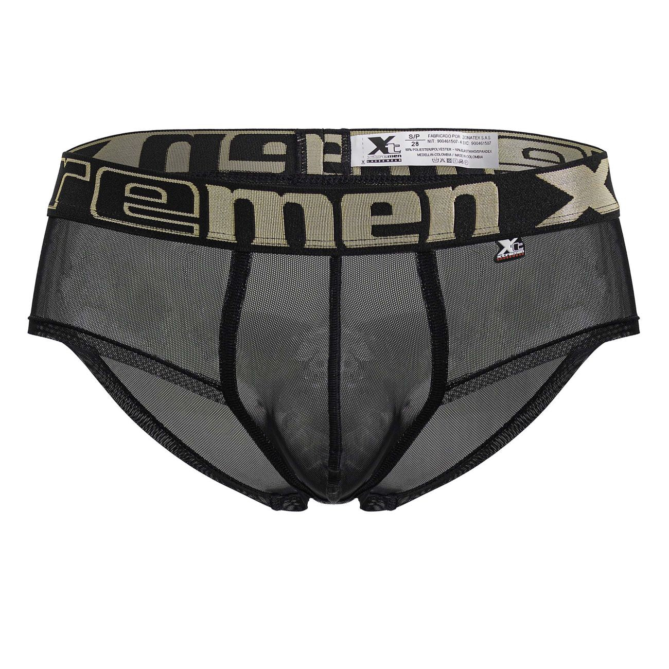 Xtremen 91236 Mens Sheer Microfiber Briefs Black