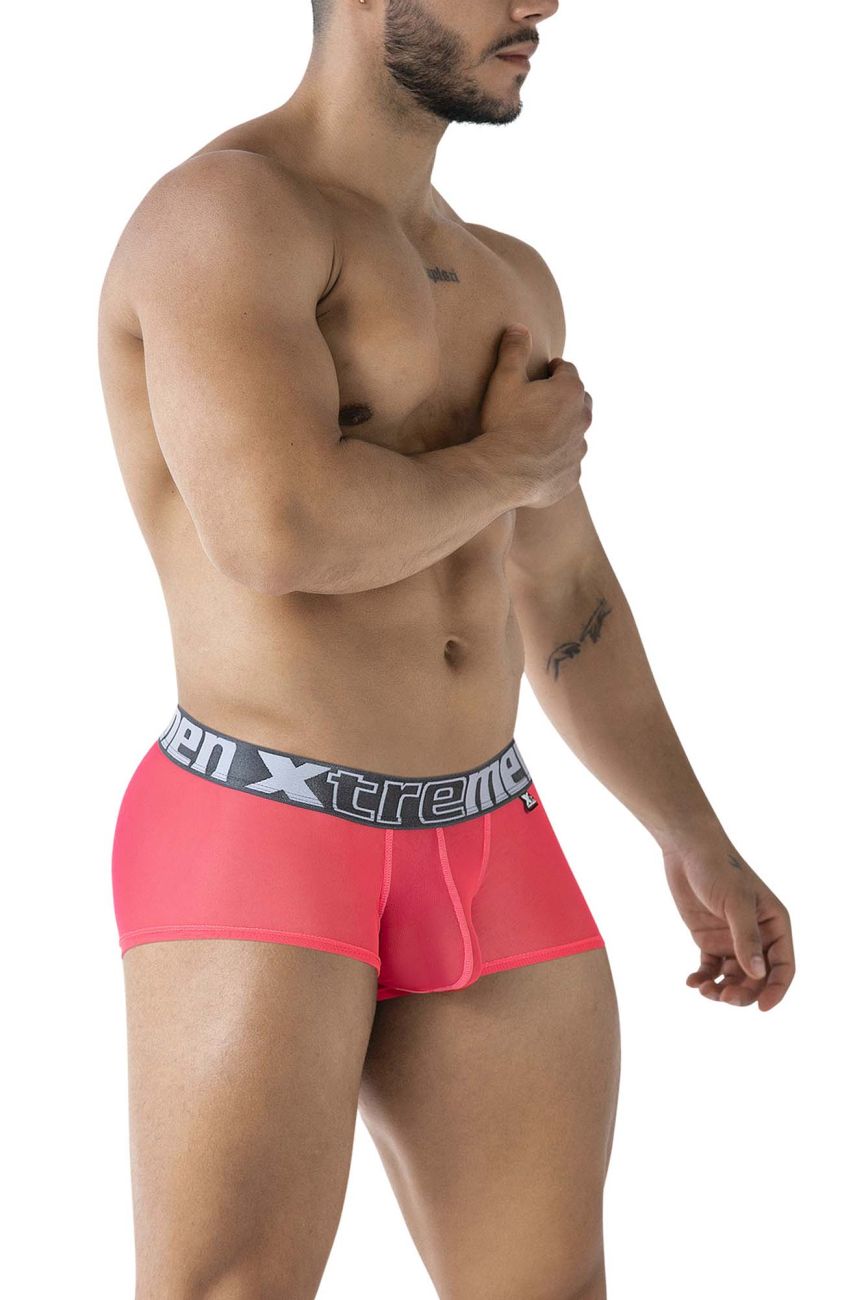 Xtremen 91237 Mens Sheer Microfiber Trunks Fuchsia