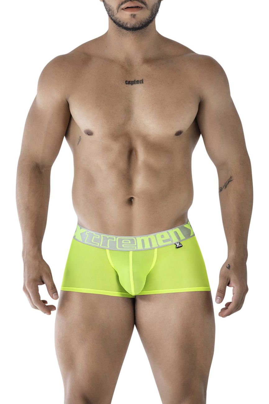 Xtremen 91237 Mens Sheer Microfiber Trunks Neon Green