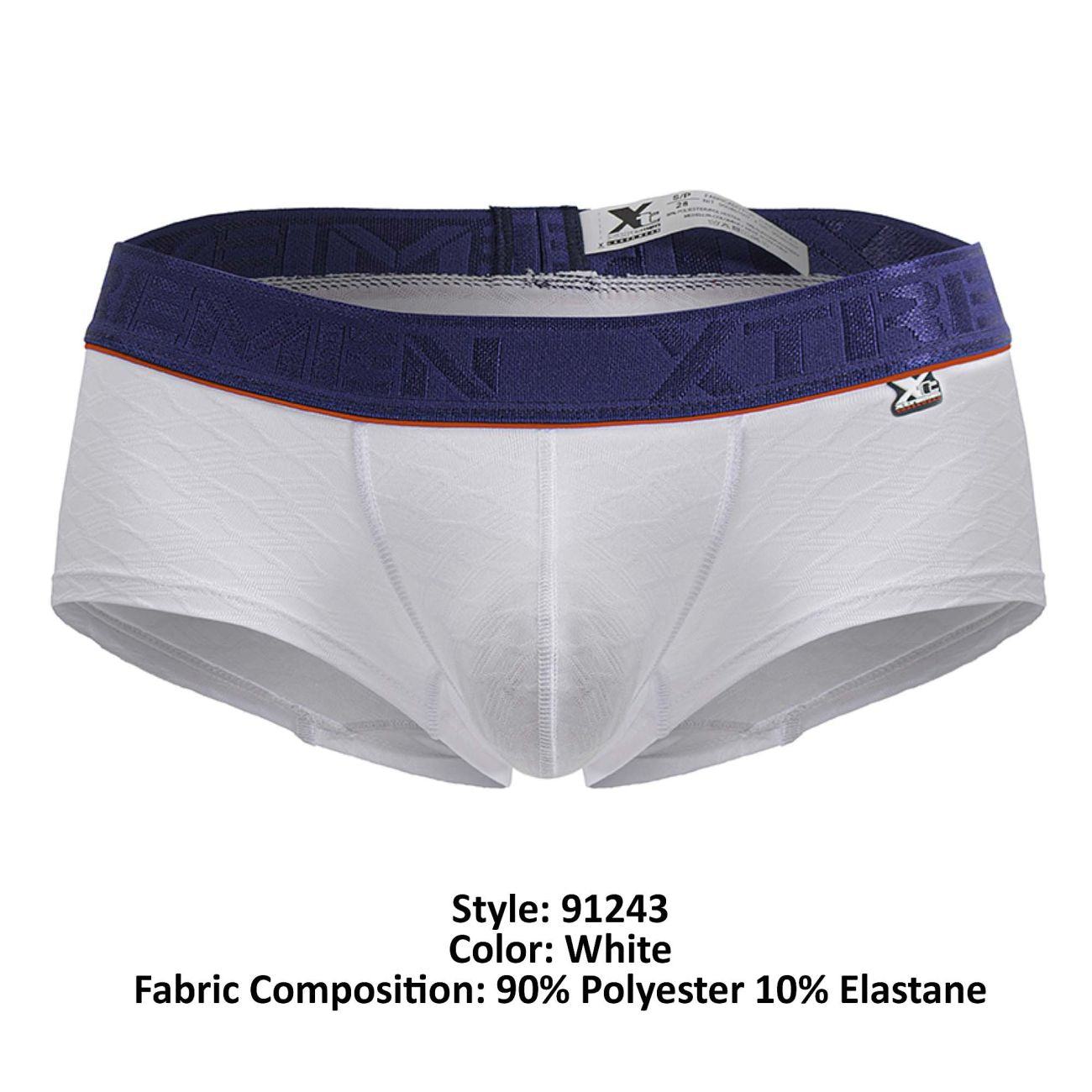 Xtremen 91243 Male Soft and Comfortable Microfiber Trunks White
