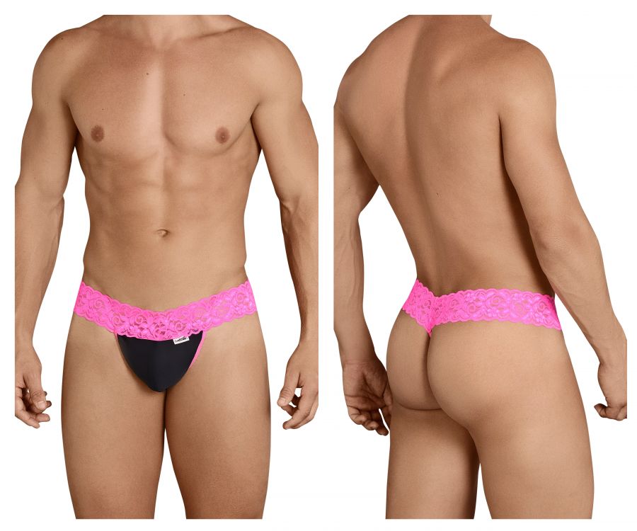 CandyMan 99370 Thongs Pink and Black