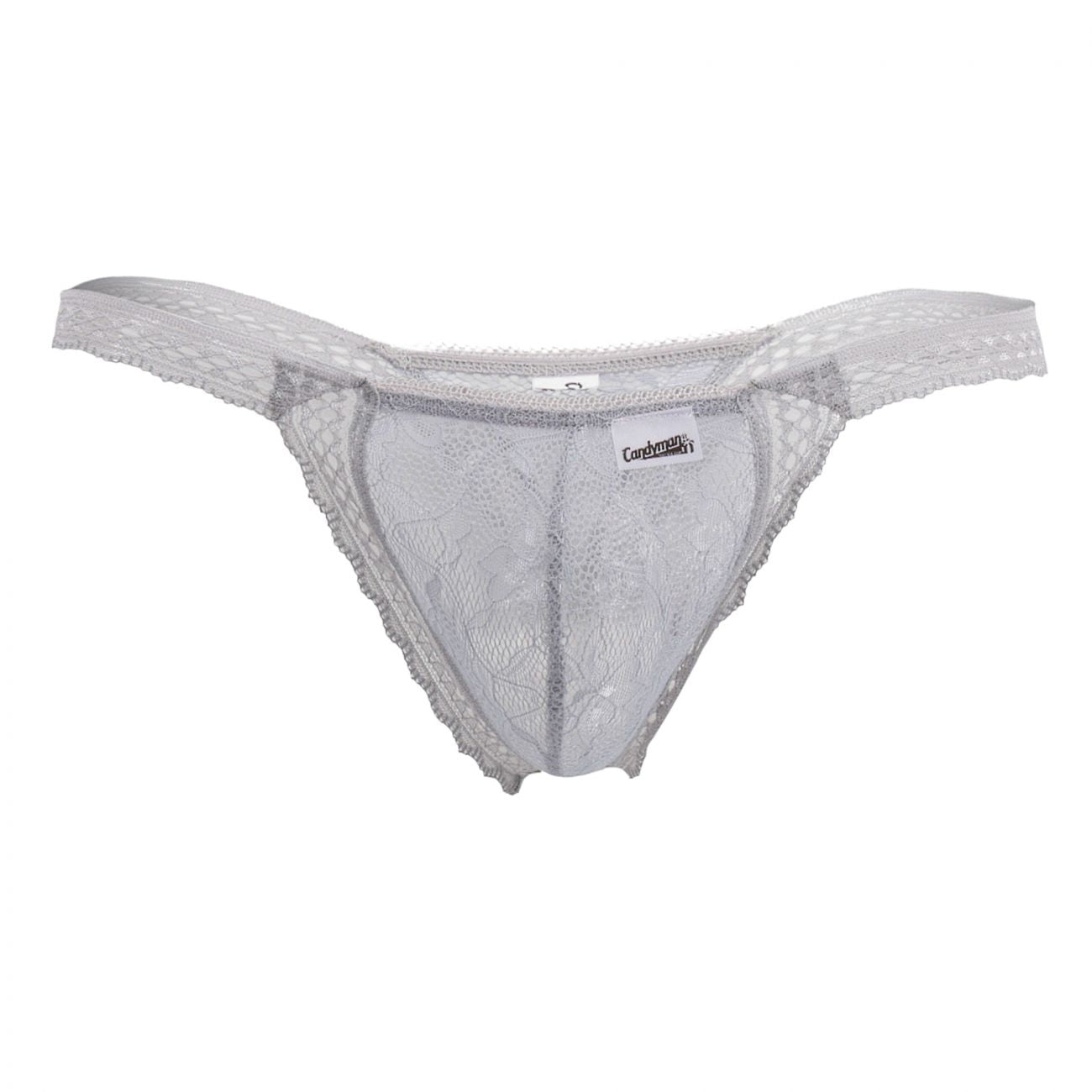 CandyMan 99420 Double Lace Thongs Gray