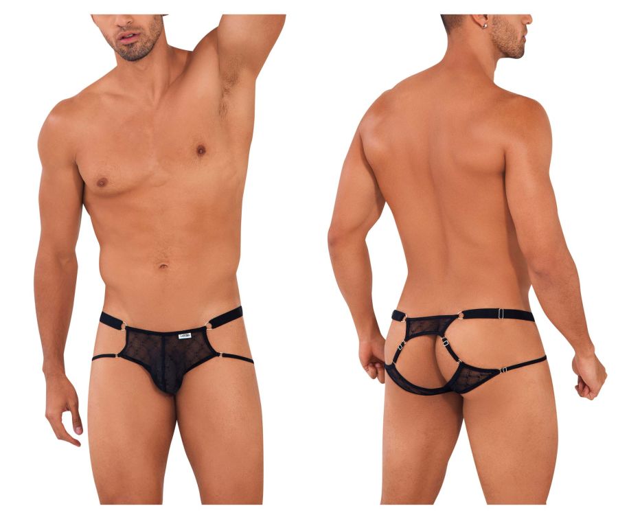 CandyMan 99730 Lace Jockstrap Black
