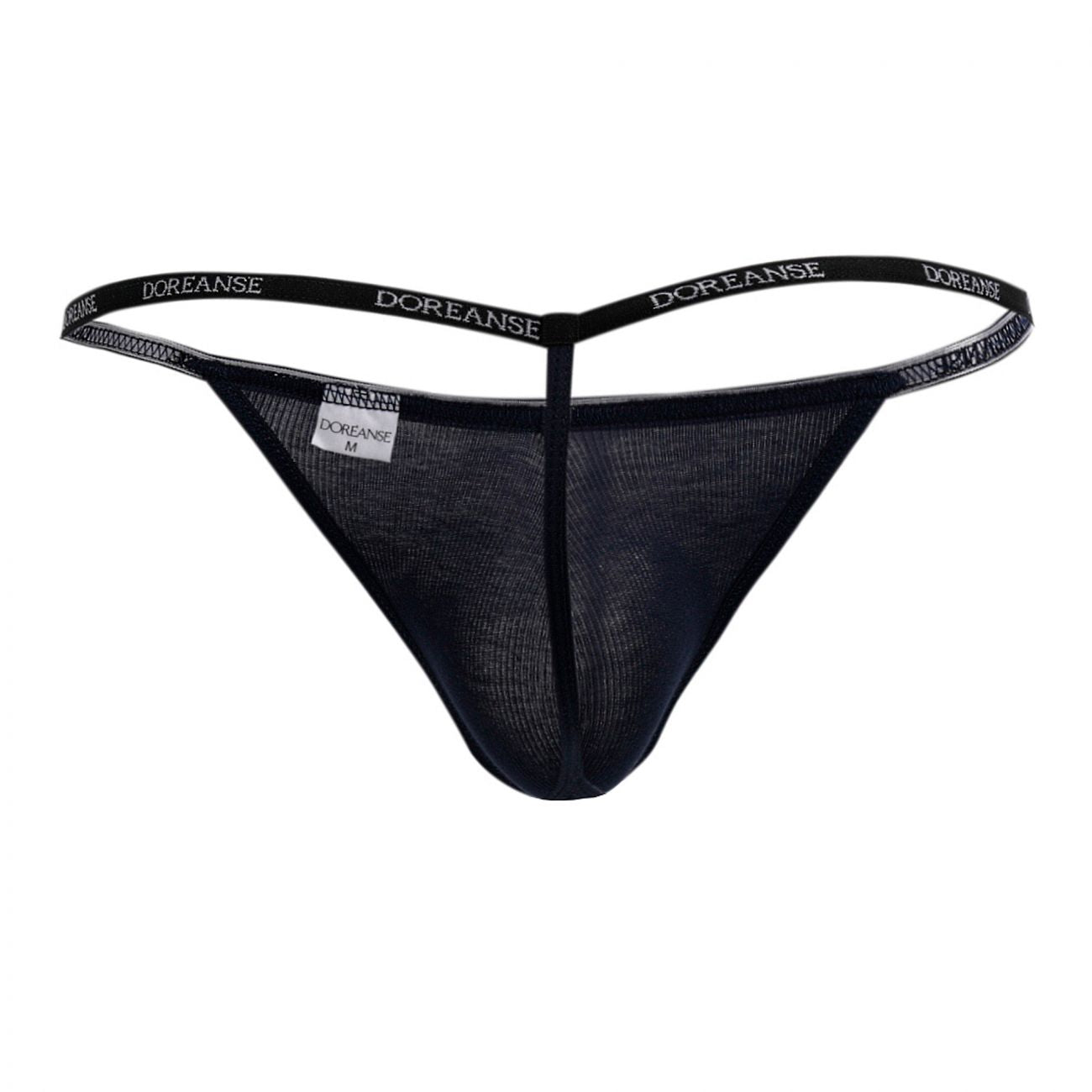 Doreanse 1330-NVY Ribbed Modal T-thong