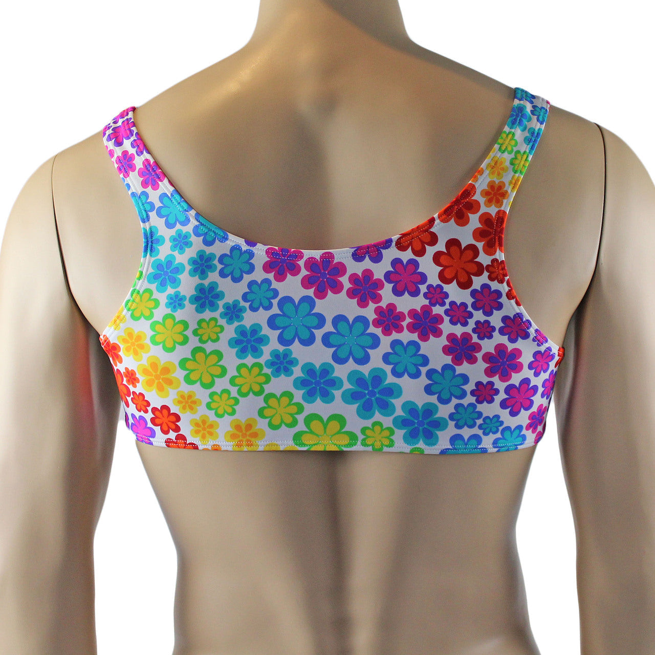 Mens Flower Girl Crop Top Bra
