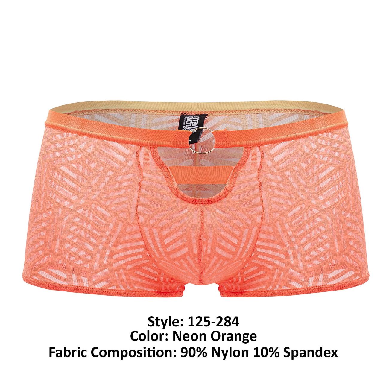 Male Power 125-284 Rude Awakening Cheeky Cutout Short Neon Orange