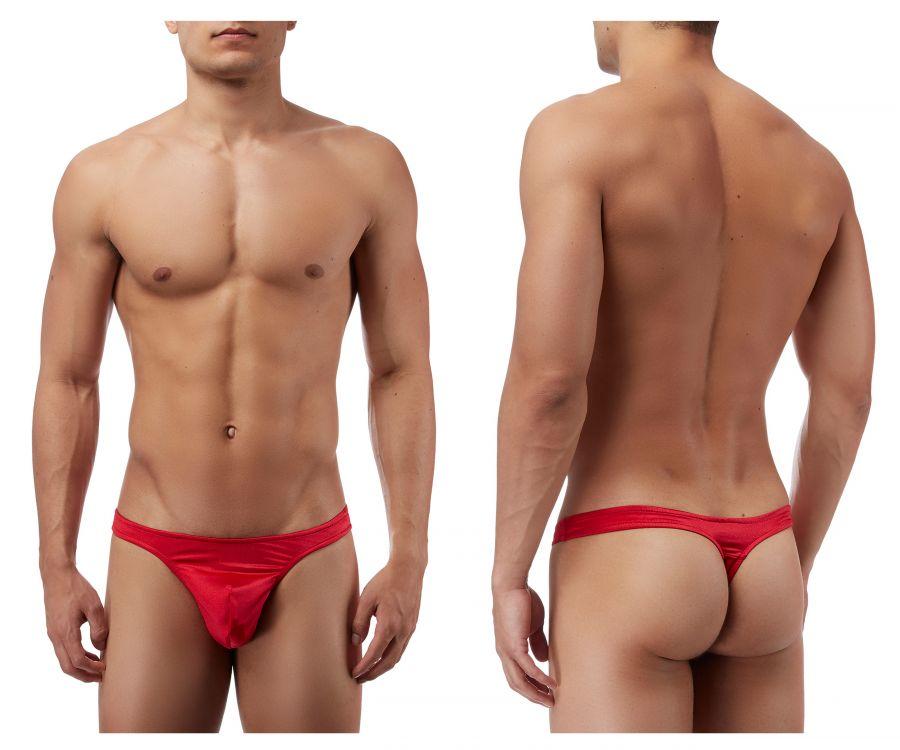 Male Power 442076 Satin Lycra Sexy Thong Red
