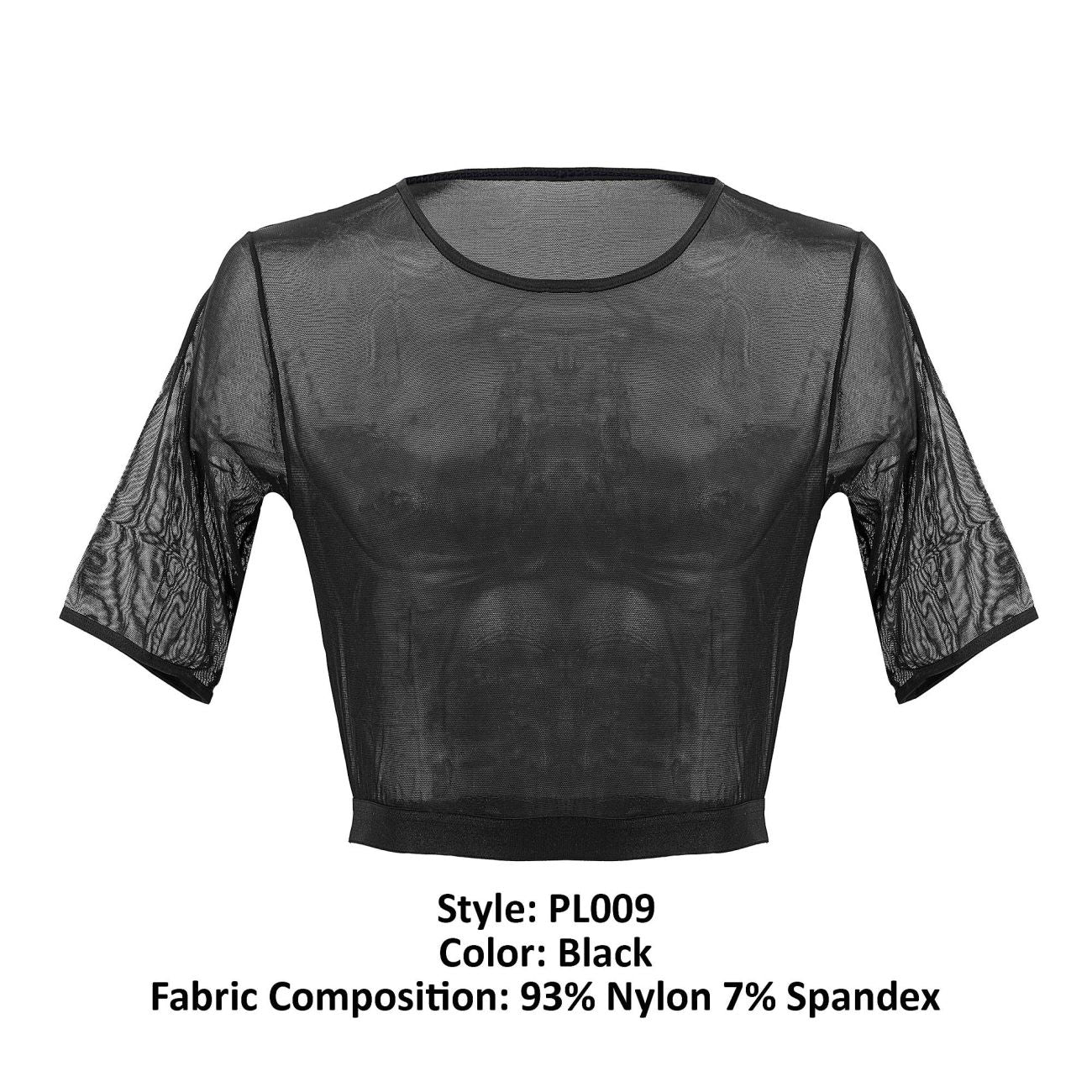 PLURAL PL009 Non-binary Underwear Crop Top Black