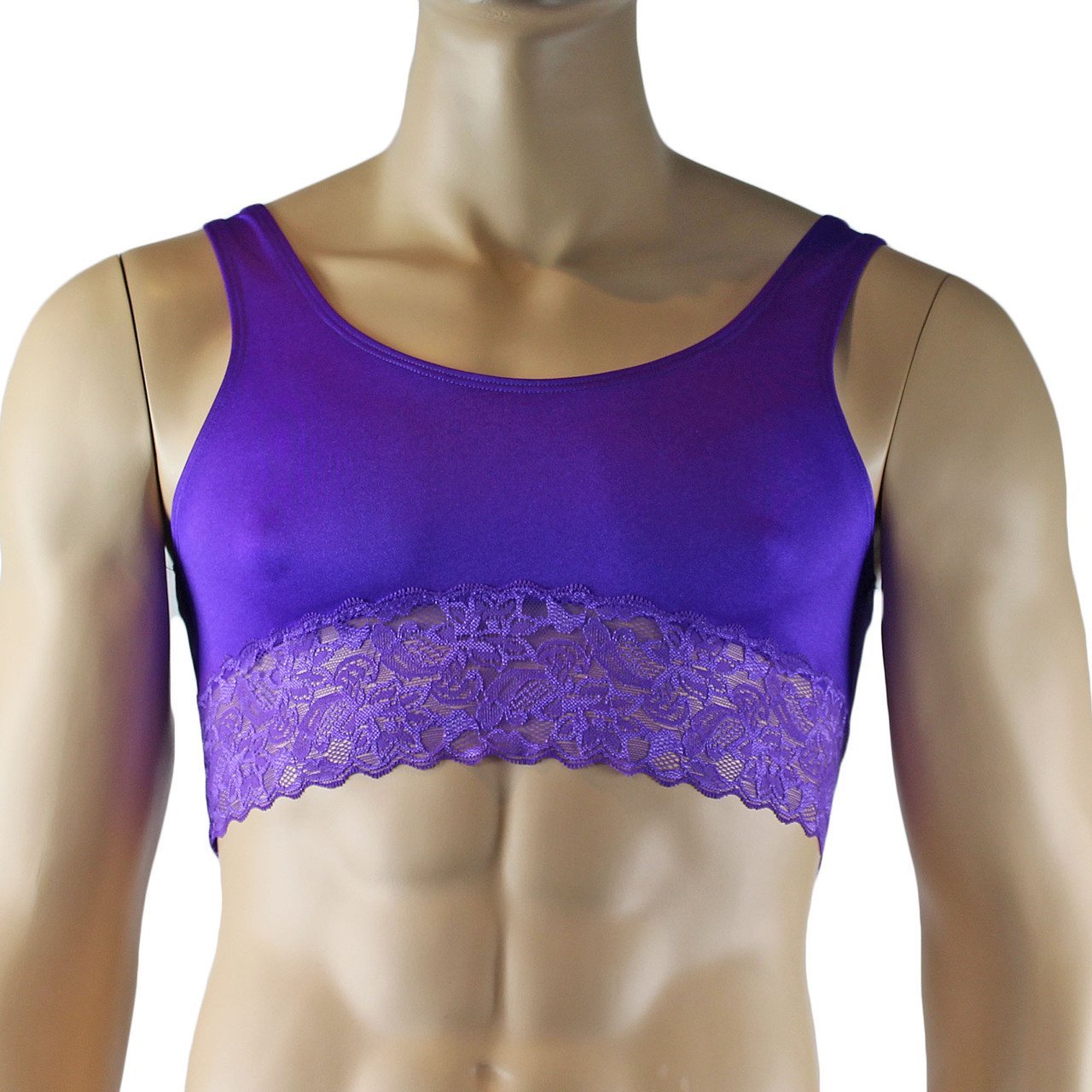 Male Lingerie Bra Camisole Top with Capri Bikini (purple plus other colours)