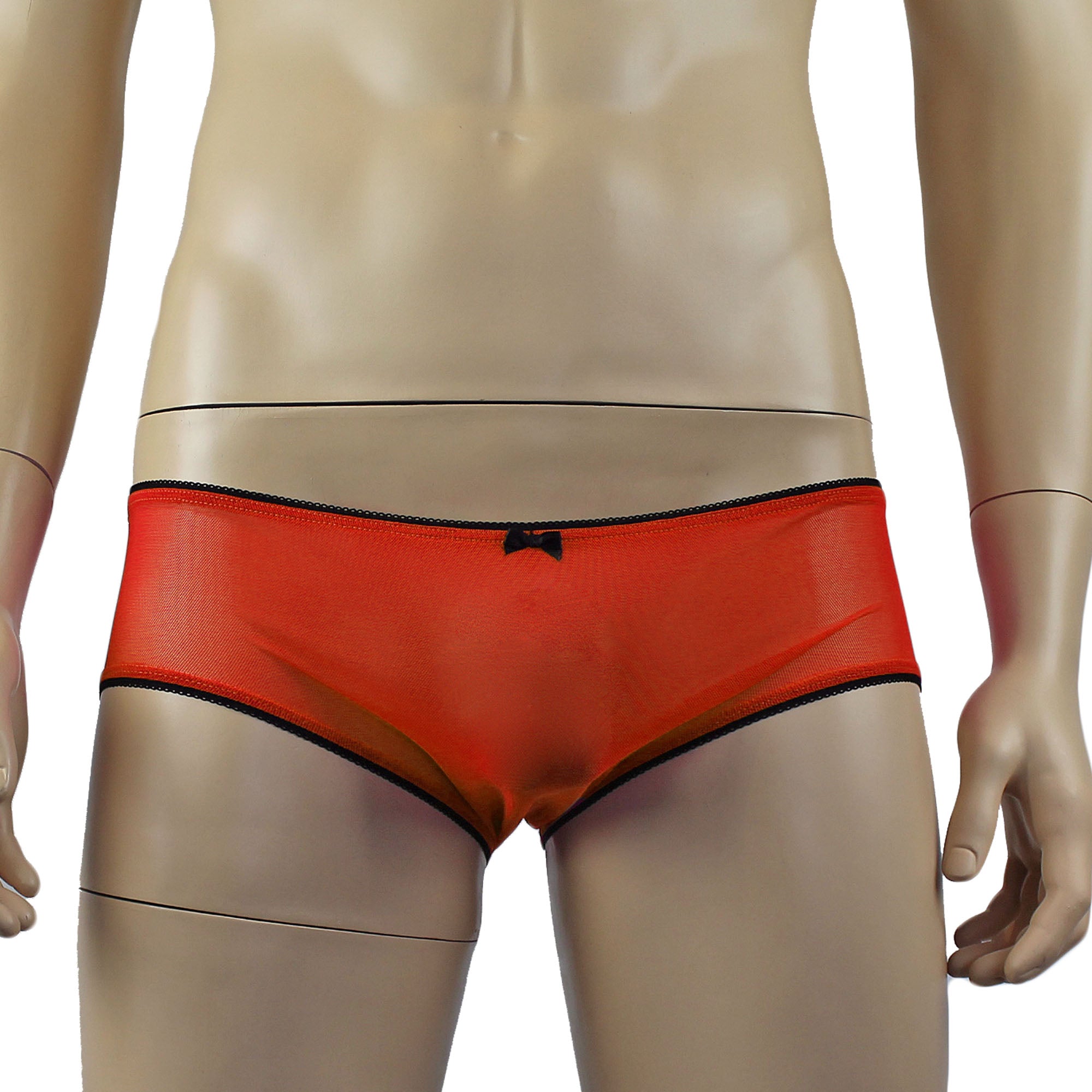 Mens Sheer Mesh Panty with Black Pico Elastic (red plus other colours)