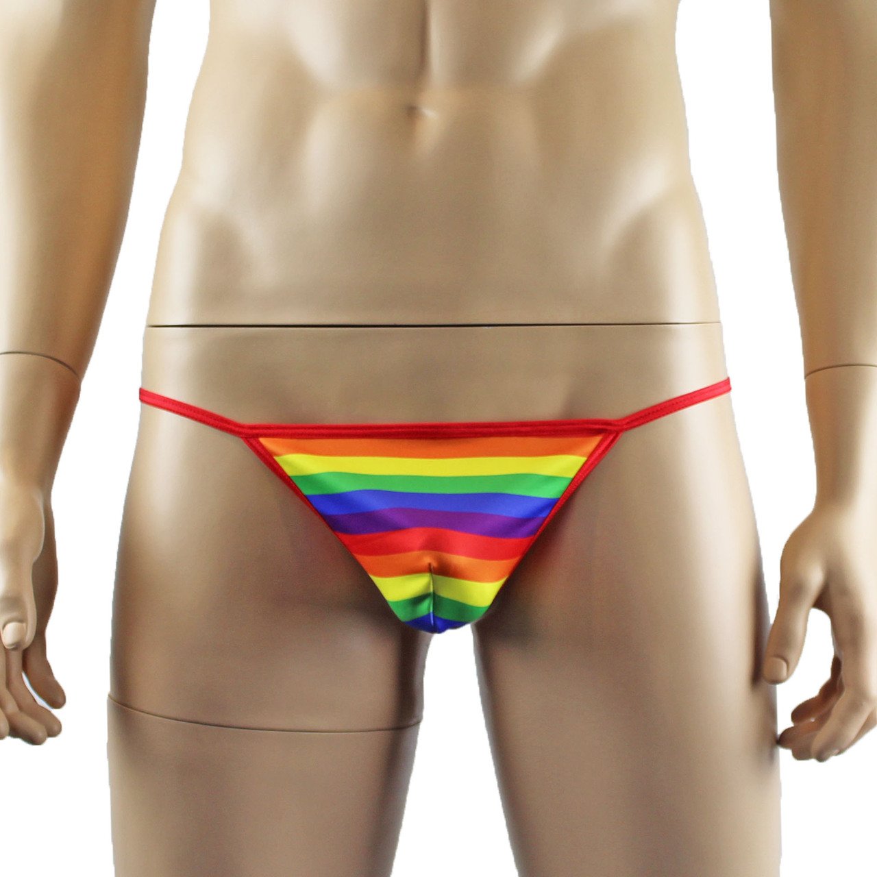 Gay Pride Mens Rainbow LGBTQ G string Pouch Underwear