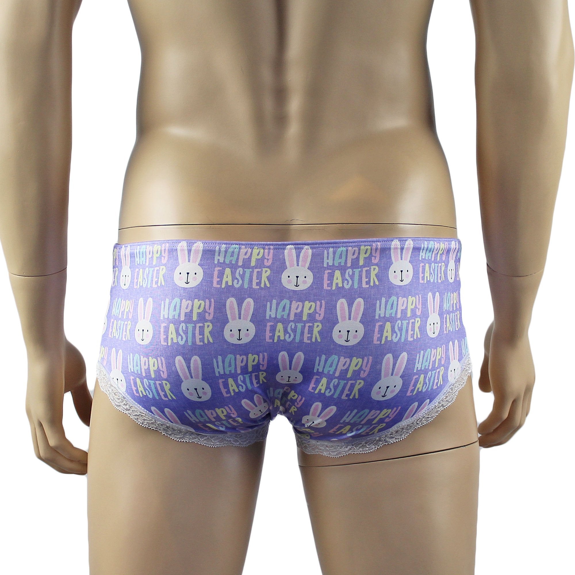 Mens Happy Easter Bra Top and Boxer Brief Set