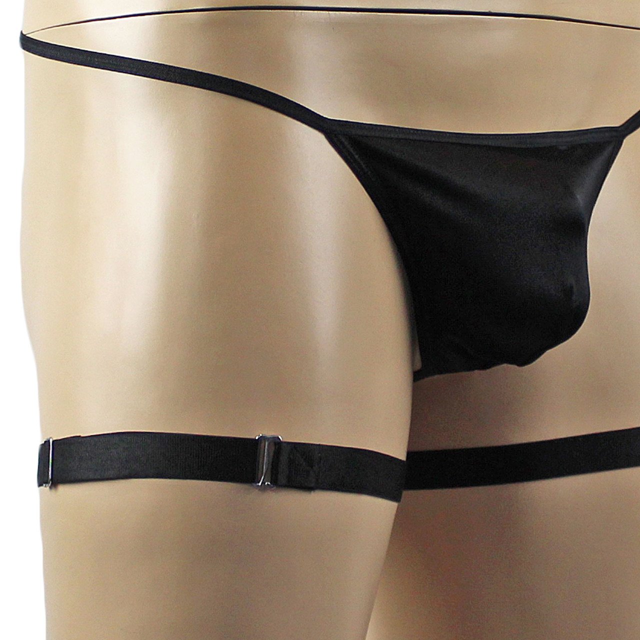 Mens Underwear Adjustable  Leg Garters Black