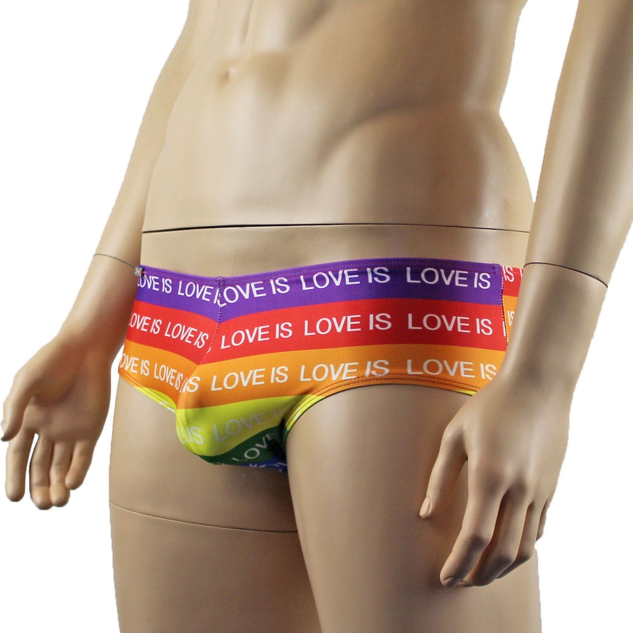 Mens Gay Pride Love Is Love Mini Low Rise Boxer Shorts