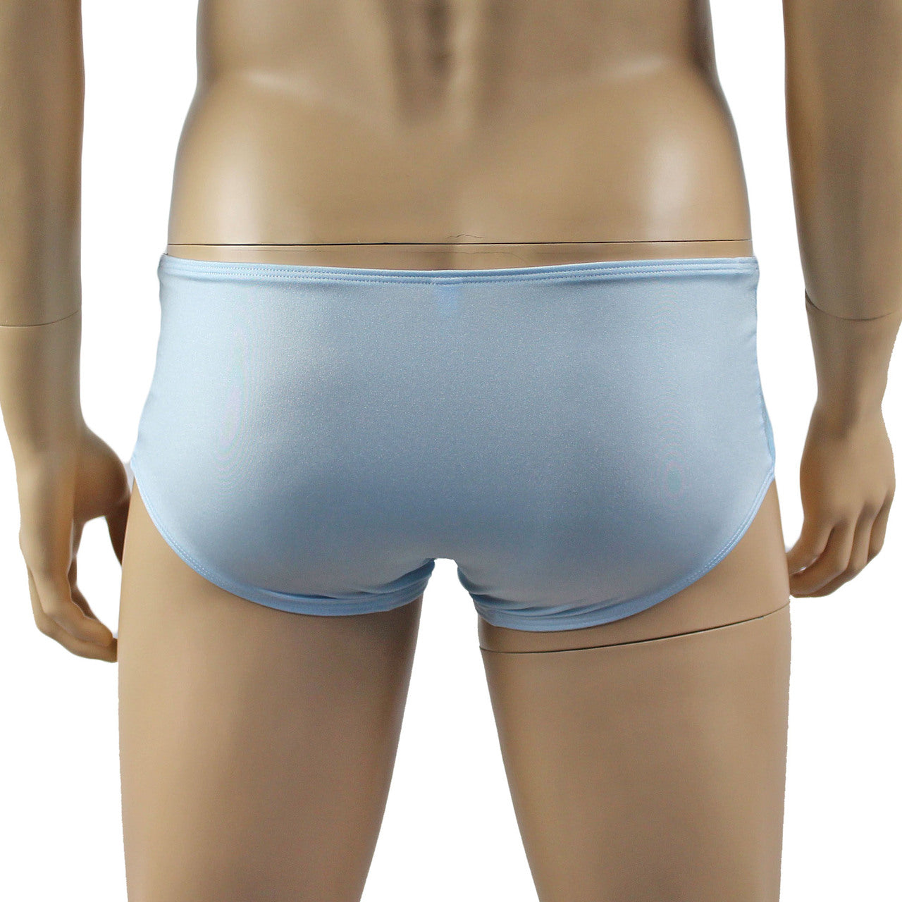 Mens Luxury Boxer Brief with Detachable Garters and Stockings Light Blue