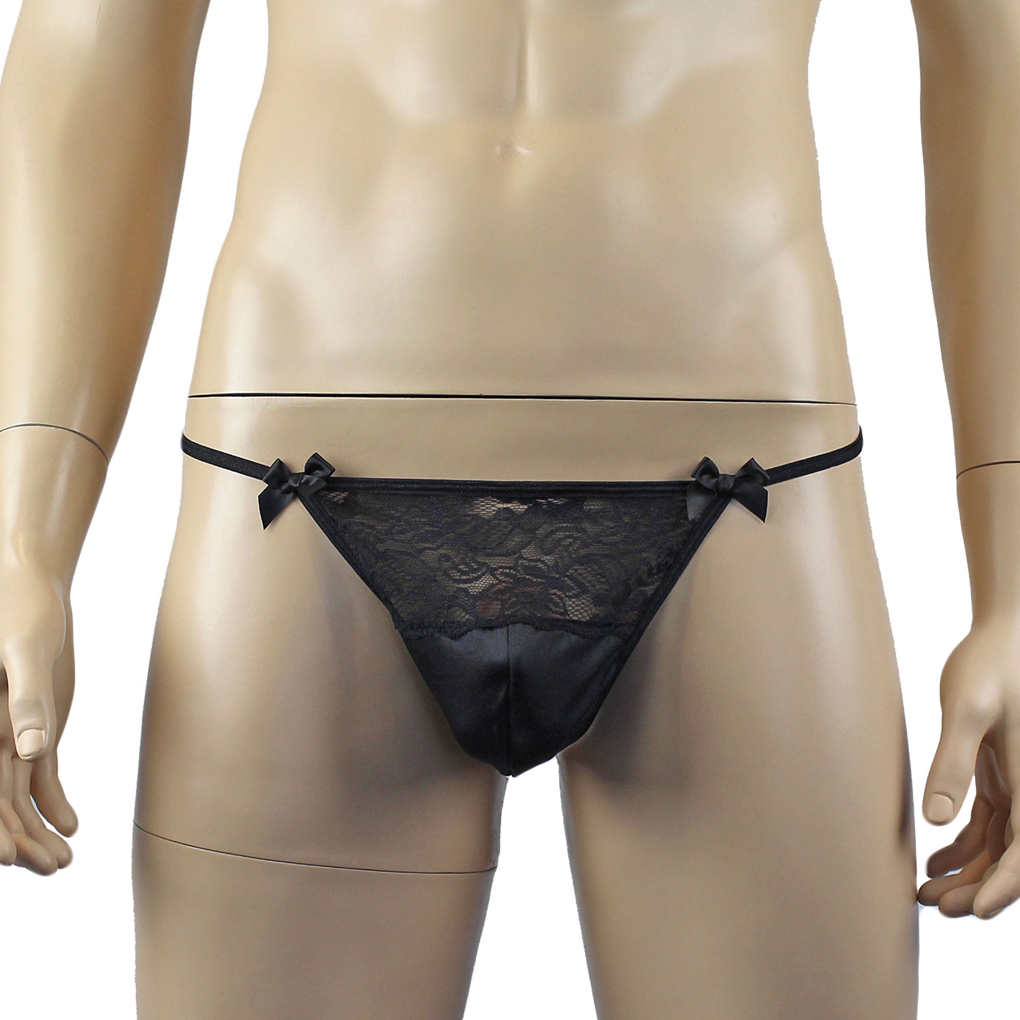 Male Romance Pouch G string with Sexy Wide Back Black or White