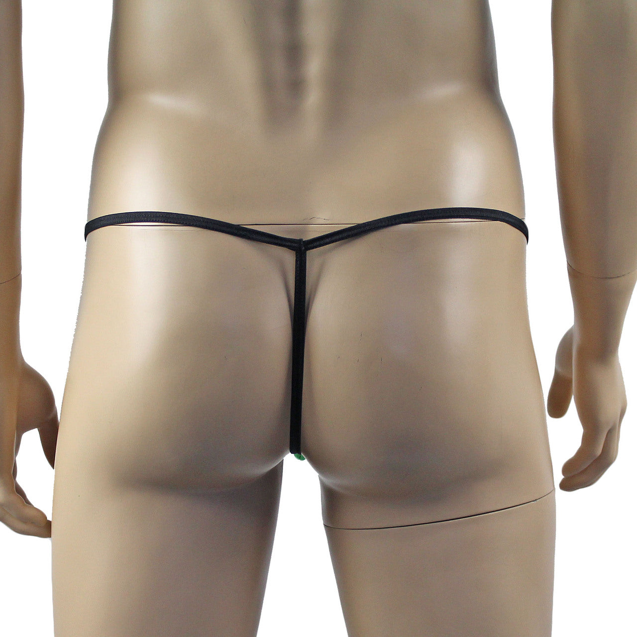 Mens Risque Camisole Mini Dress Chemise & G string Green & Black