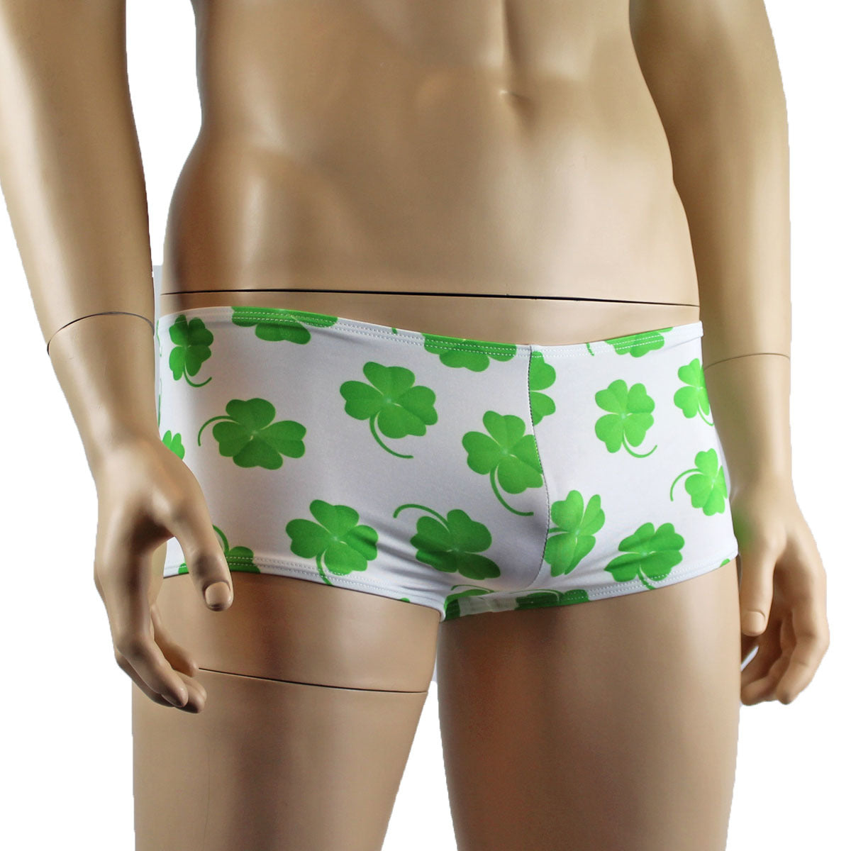 Mens St Patricks Day Lucky 4 Leaf Clover Mini Boxer Briefs